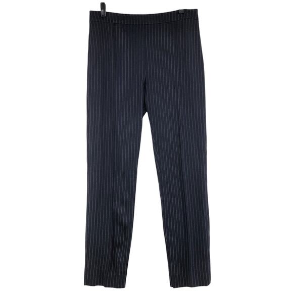 Max Mara Womens Size 42 US 12 Pants Pinstripe Stretch Viscose Jersey Side Zip - Picture 1 of 13